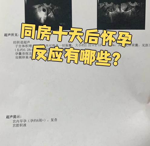 同房后几天有早孕反应