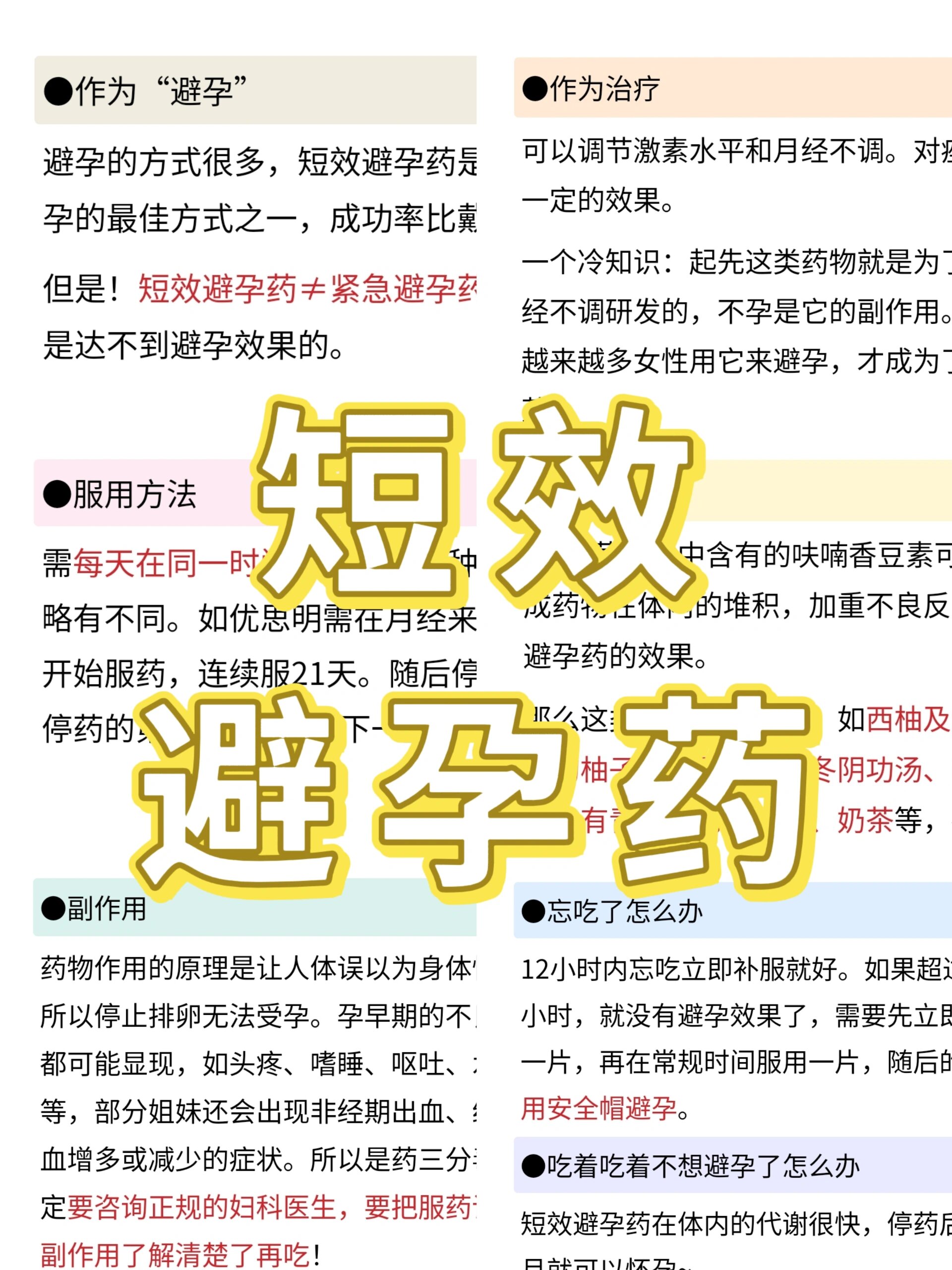 紧急避孕药的危害