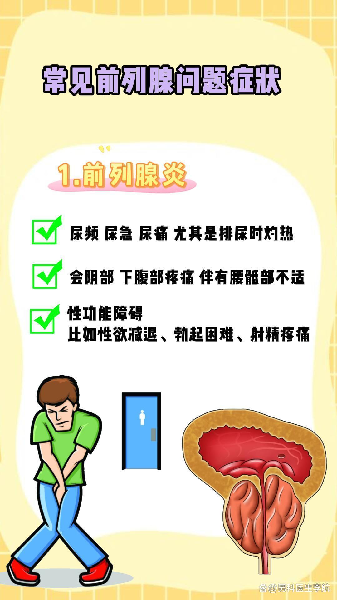 前列腺疾病的症状