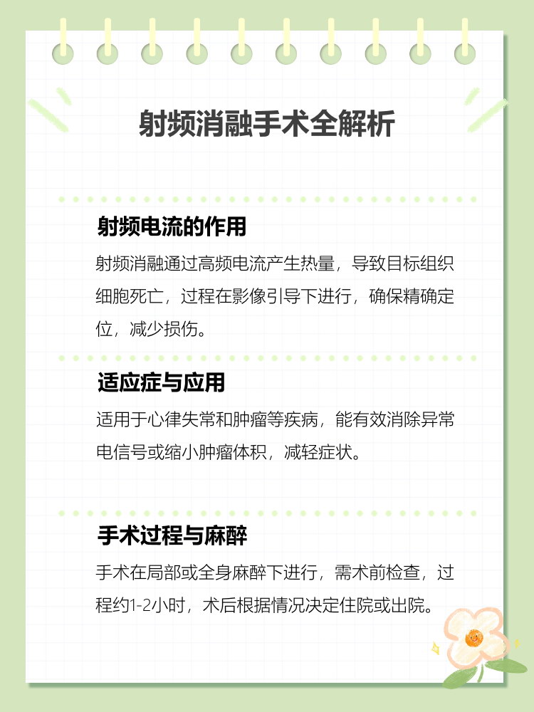 射频消融术后注意事项