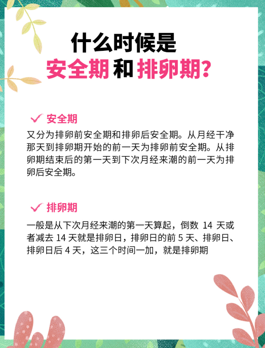月经来的前几天是安全期吗