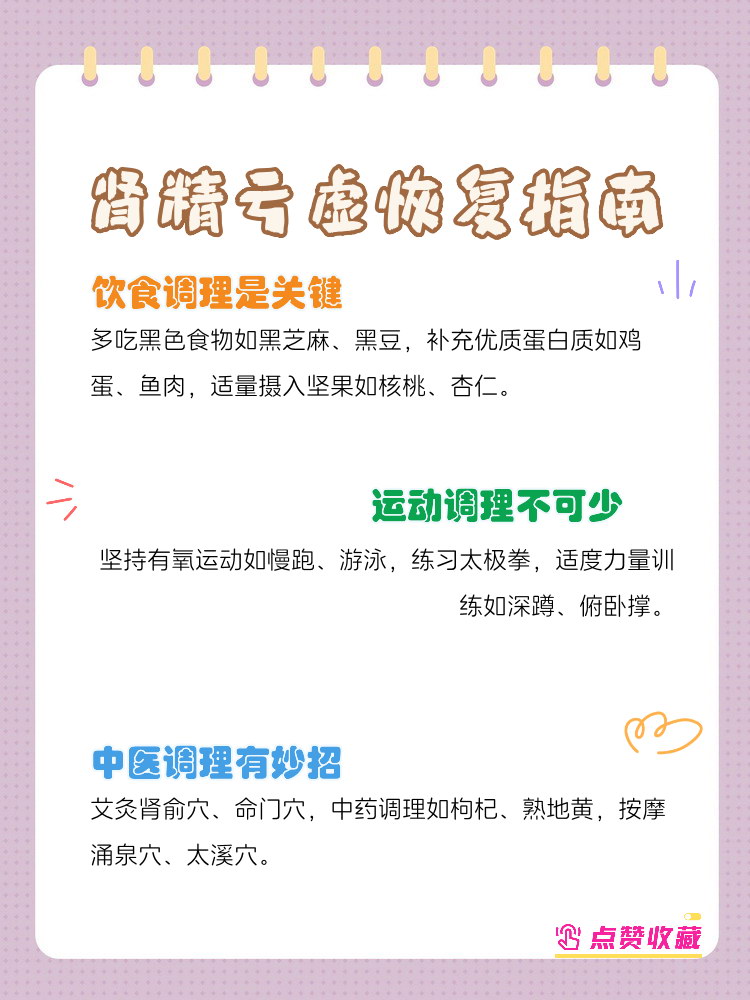 肾精亏虚怎么调理