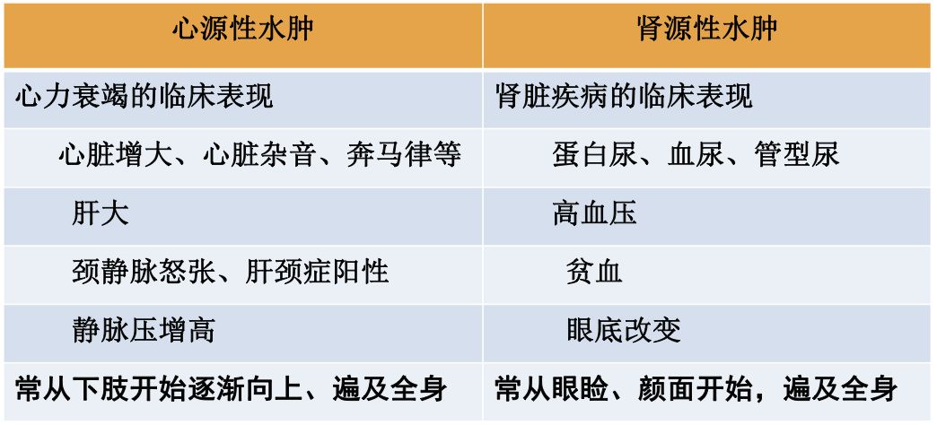 心源性水肿的特点?