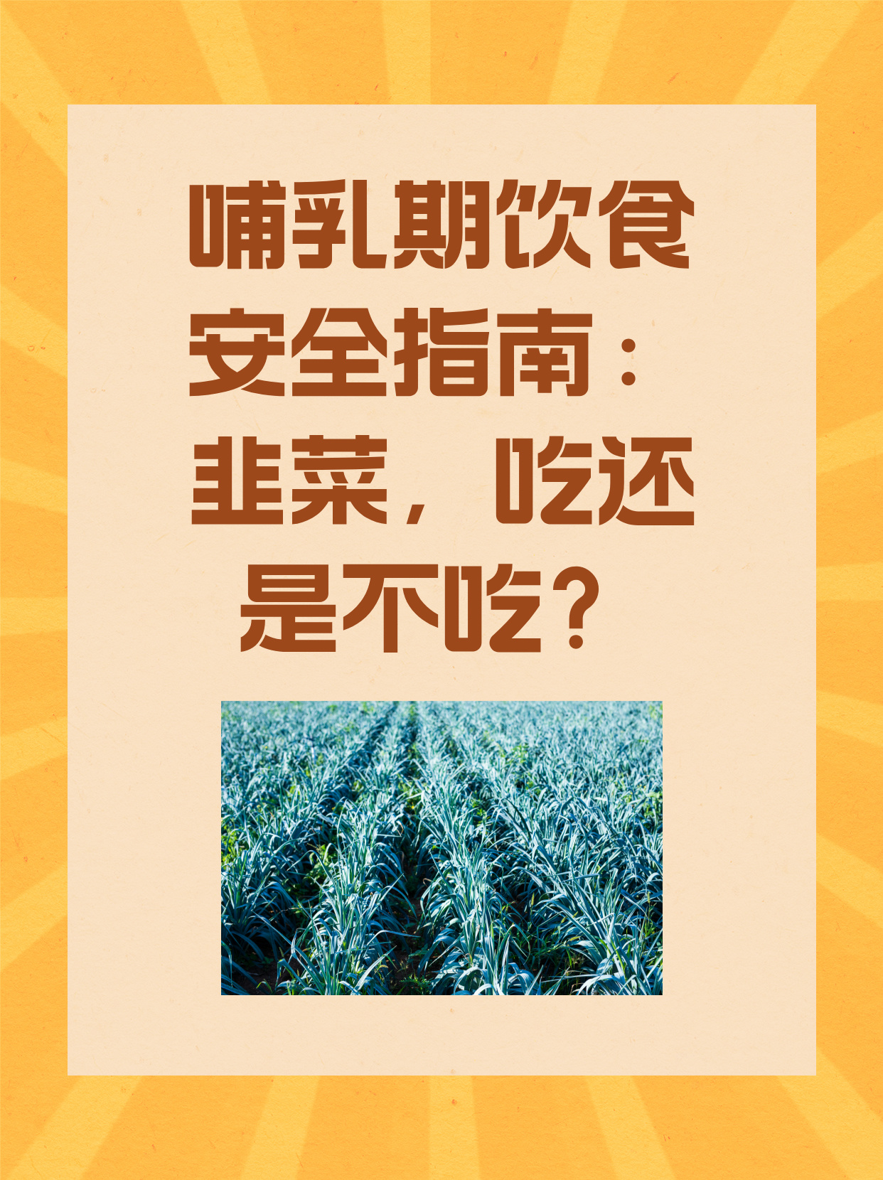 怀孕能吃韭菜吗