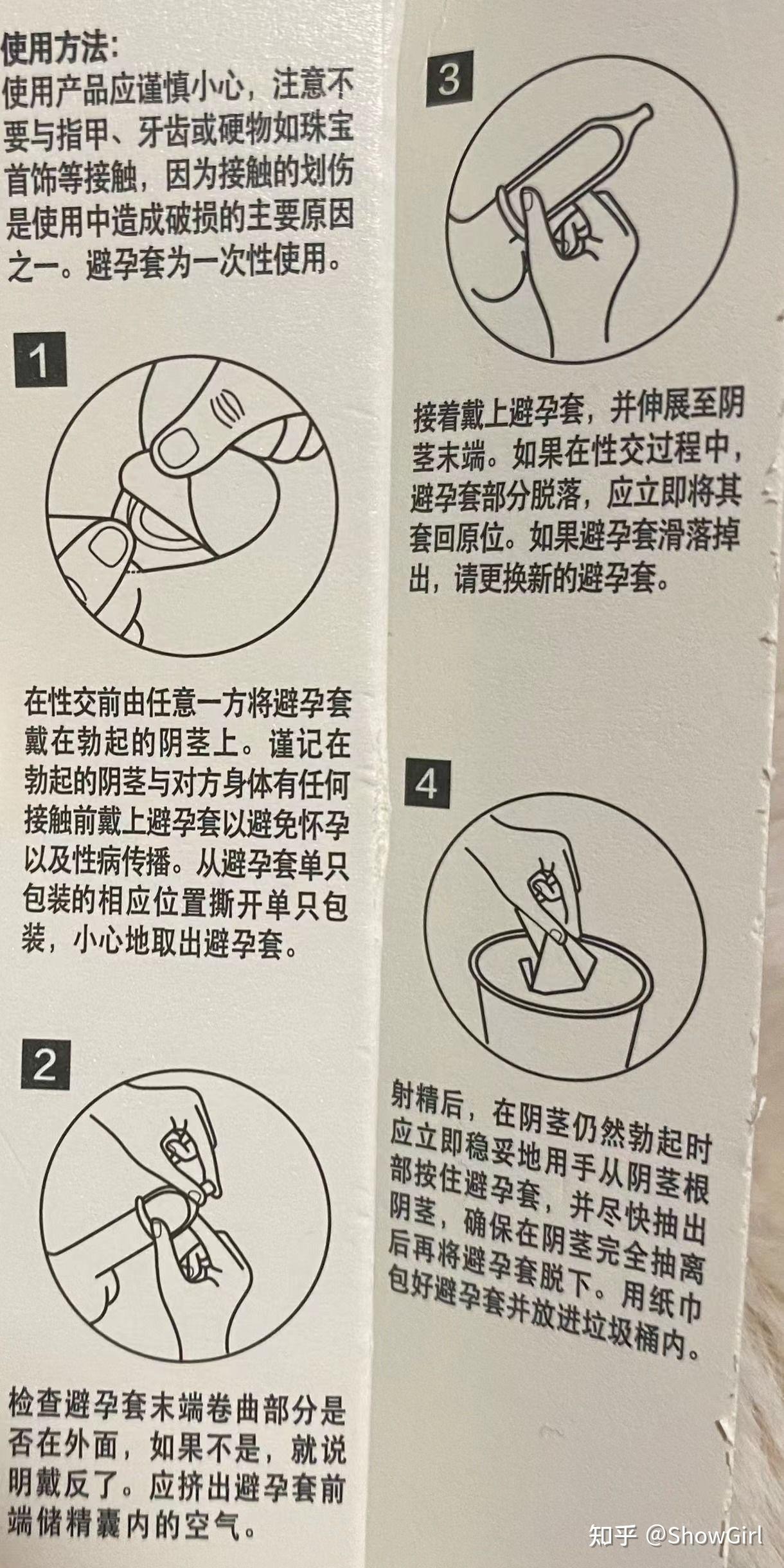 避孕套的使用图解