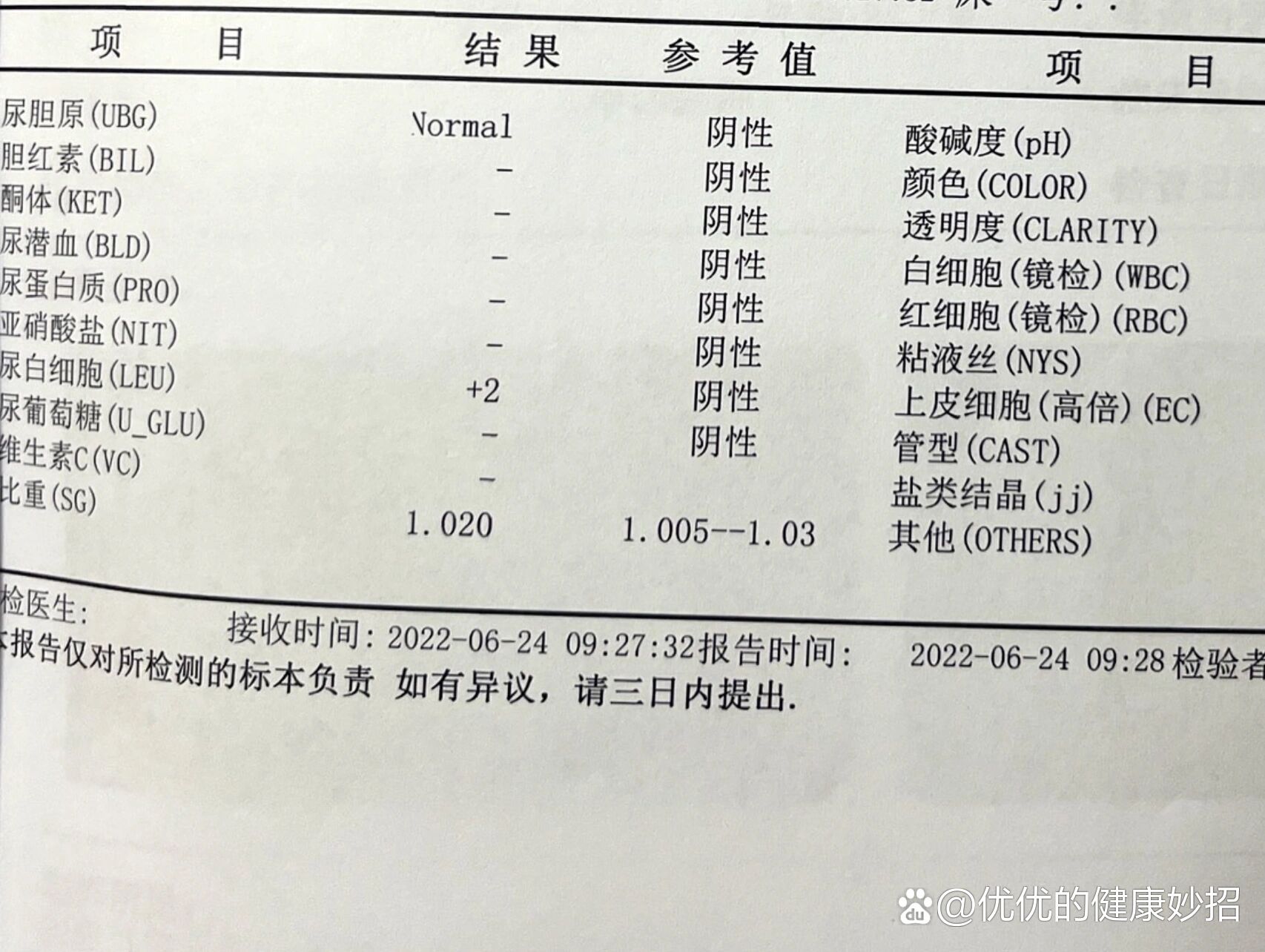 尿常规检查尿白细胞偏高