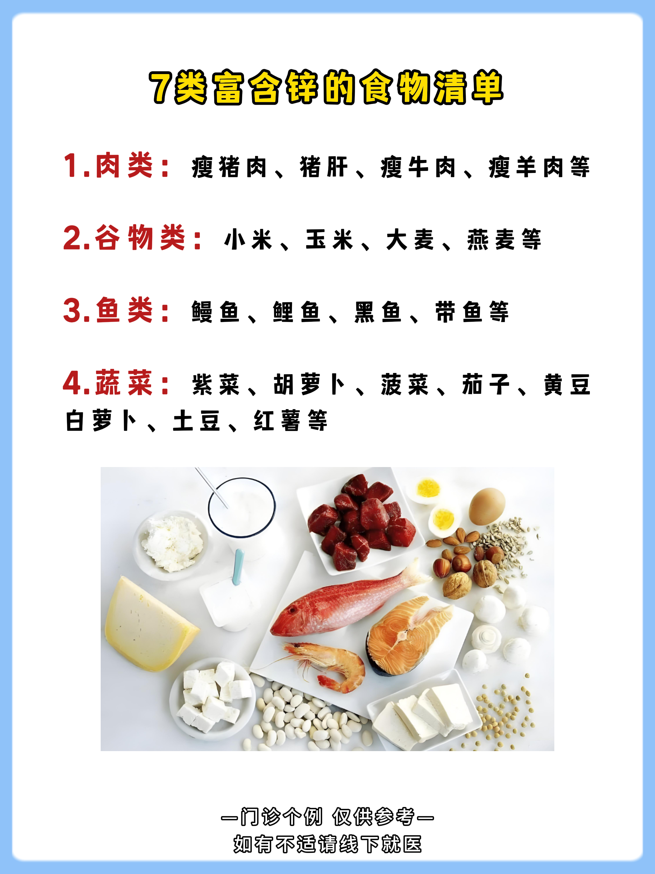 缺锌应多吃哪些食物