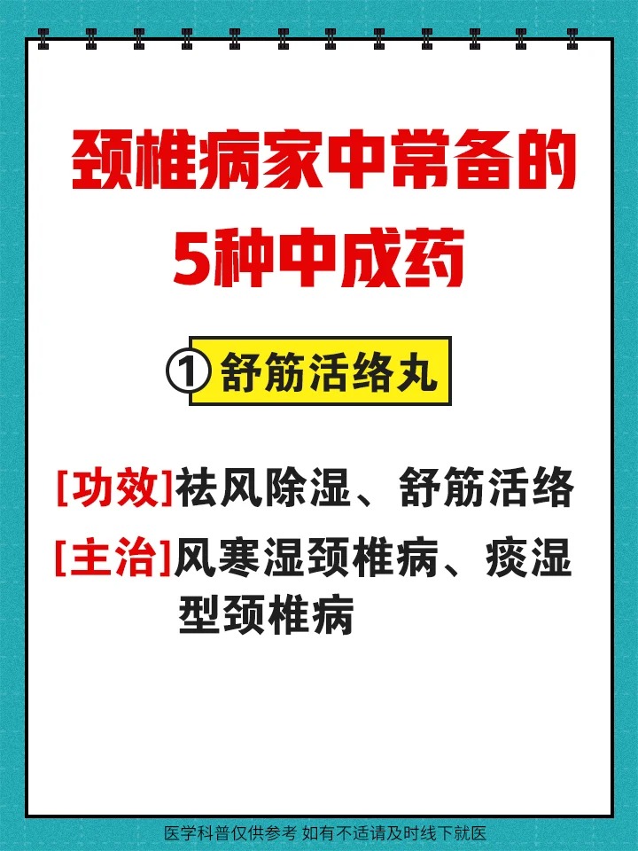 颈椎病吃什么药最好