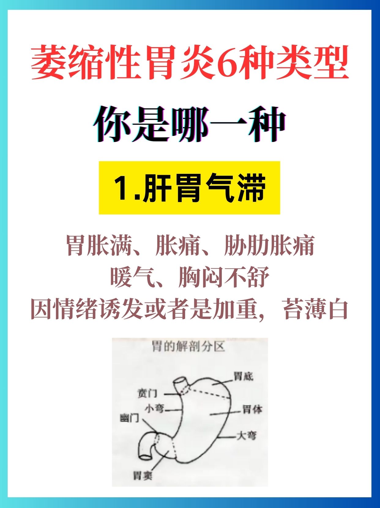 萎缩性胃炎的症状有哪些