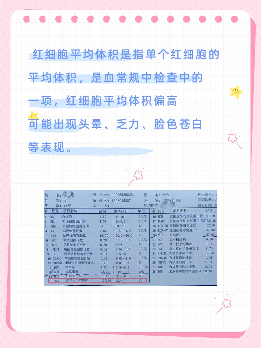 红细胞体积偏低怎么回事