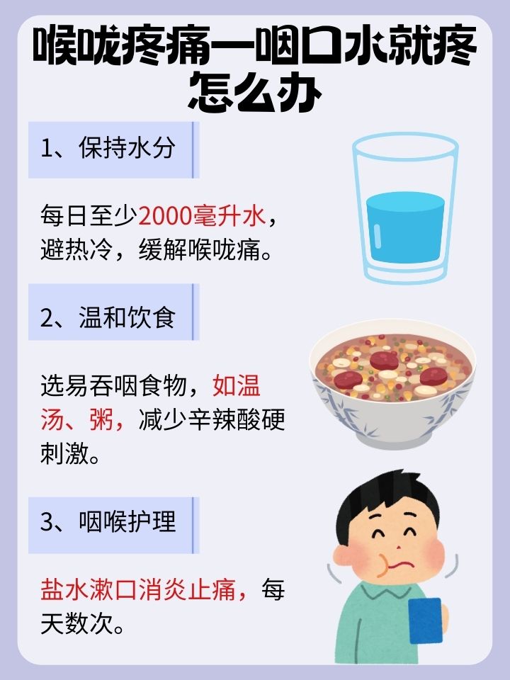 嗓子疼吞咽疼痛怎么办