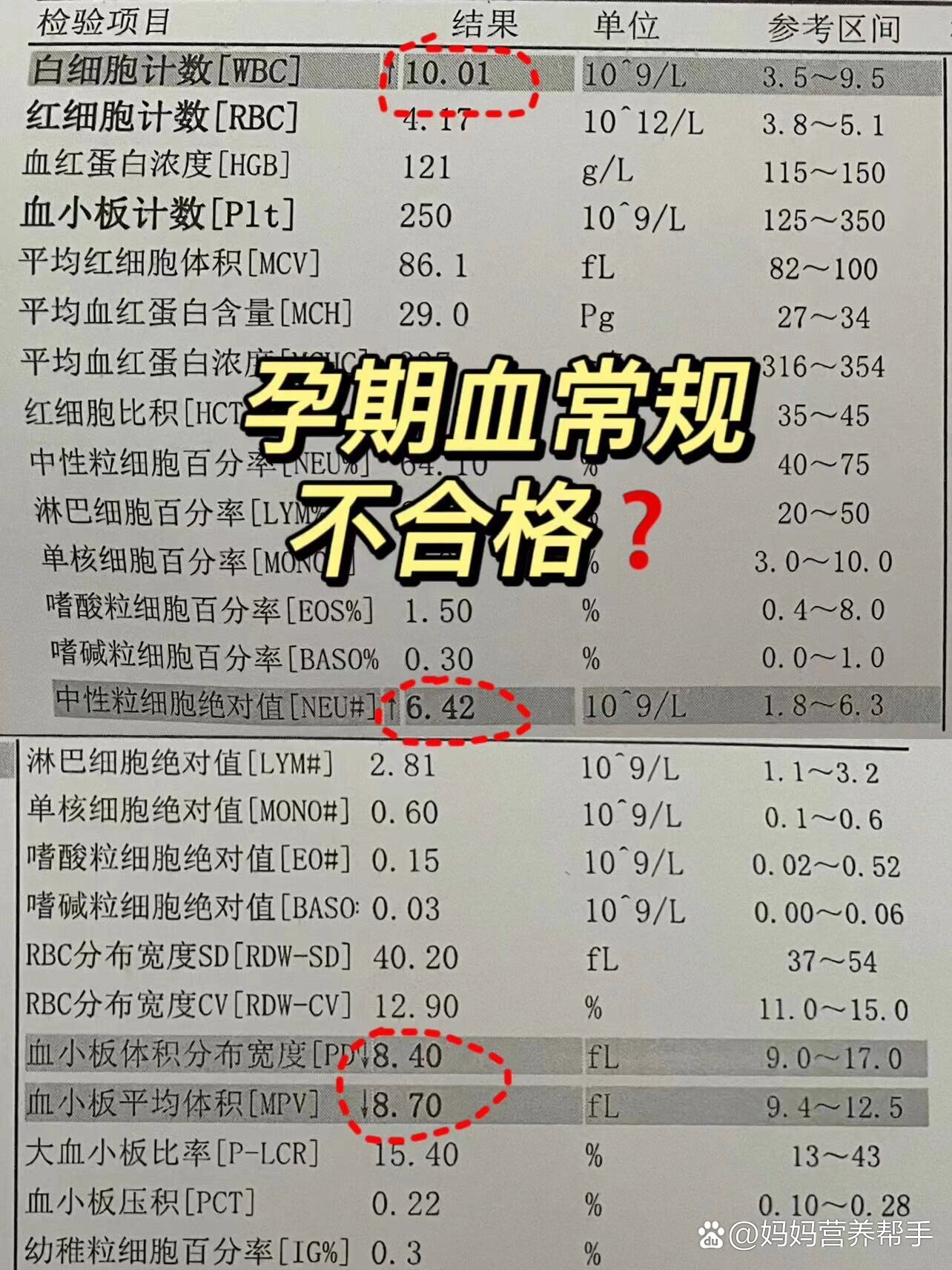 血象正常值是多少