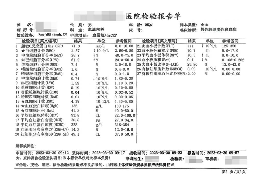 白血病的血常规检查哪些指标异常