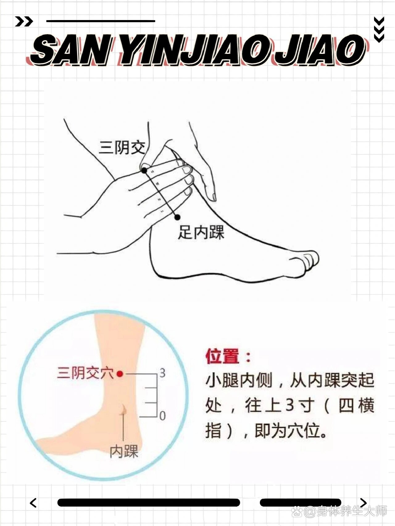 女人的三阴是什么地方