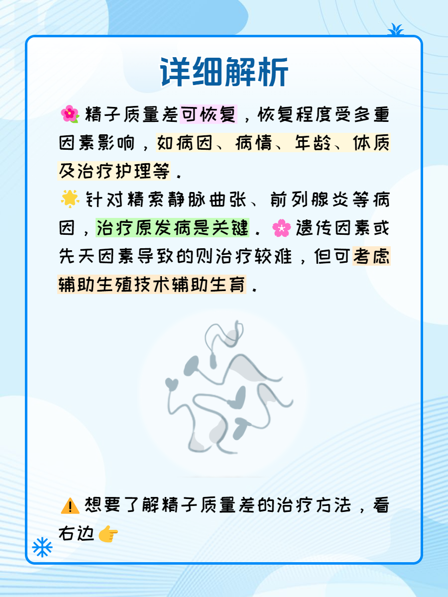 精子质量差,如何调理!