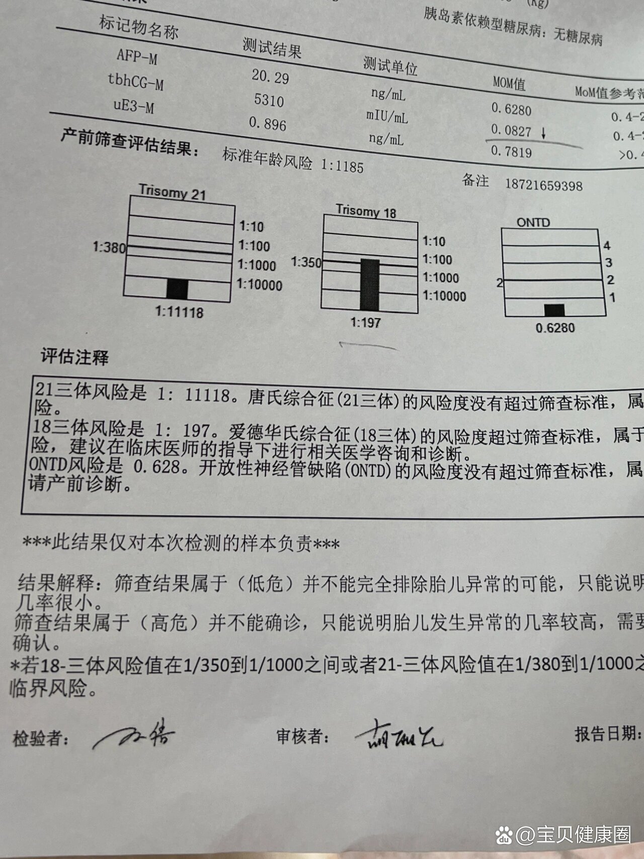 唐氏筛查结果高风险是什么意思