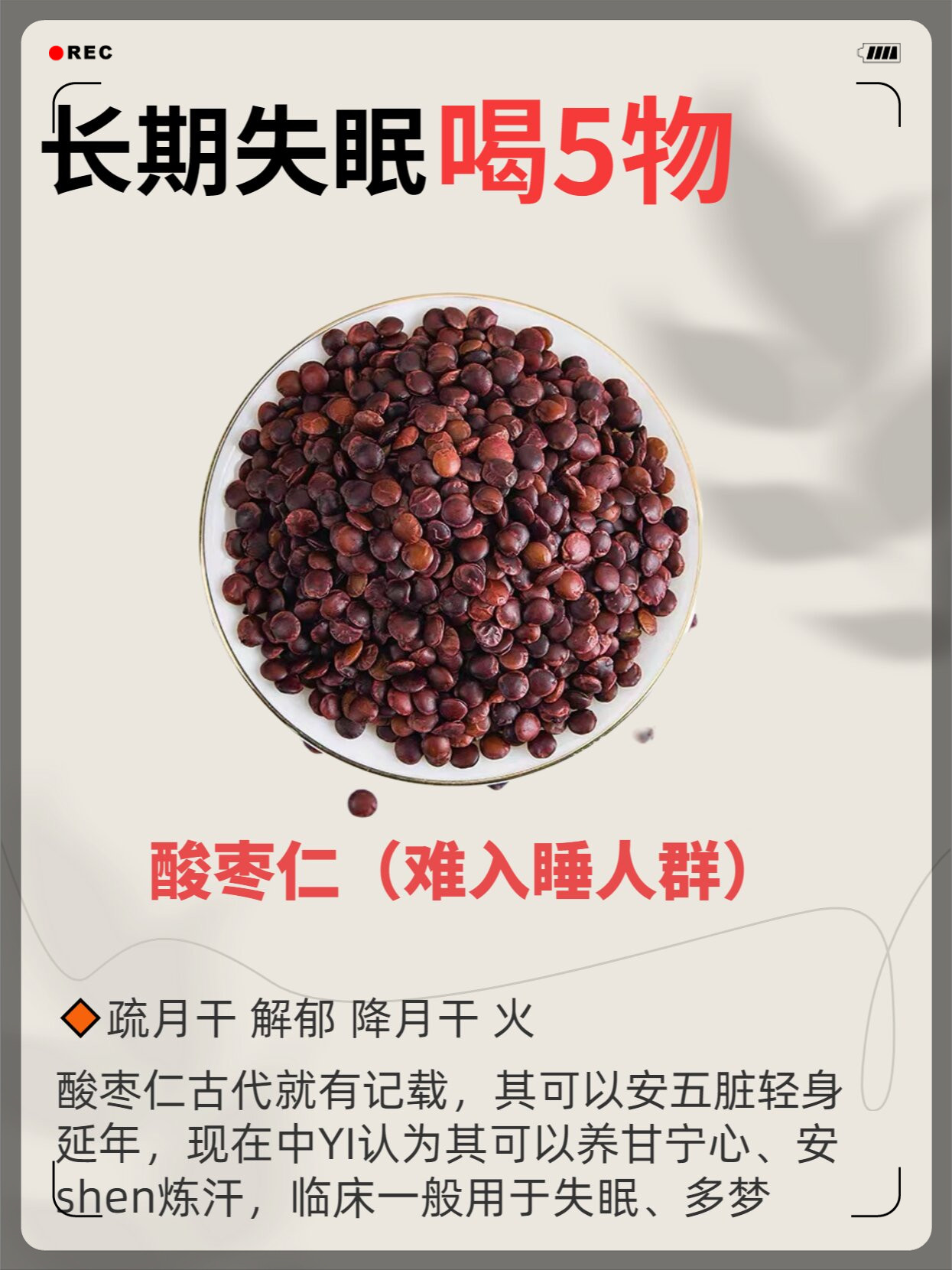 酸枣仁的功效与作用