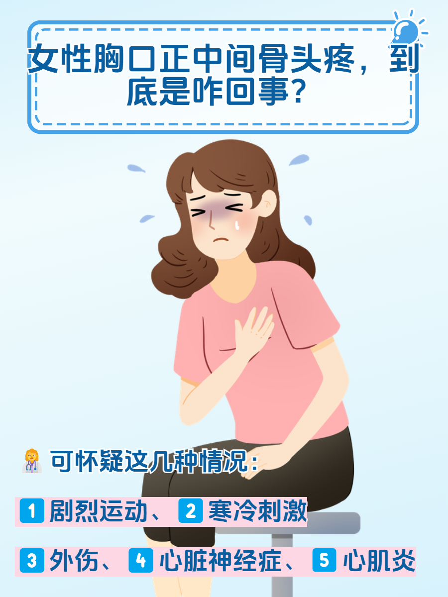 两胸中间骨头按压疼痛是怎么回事