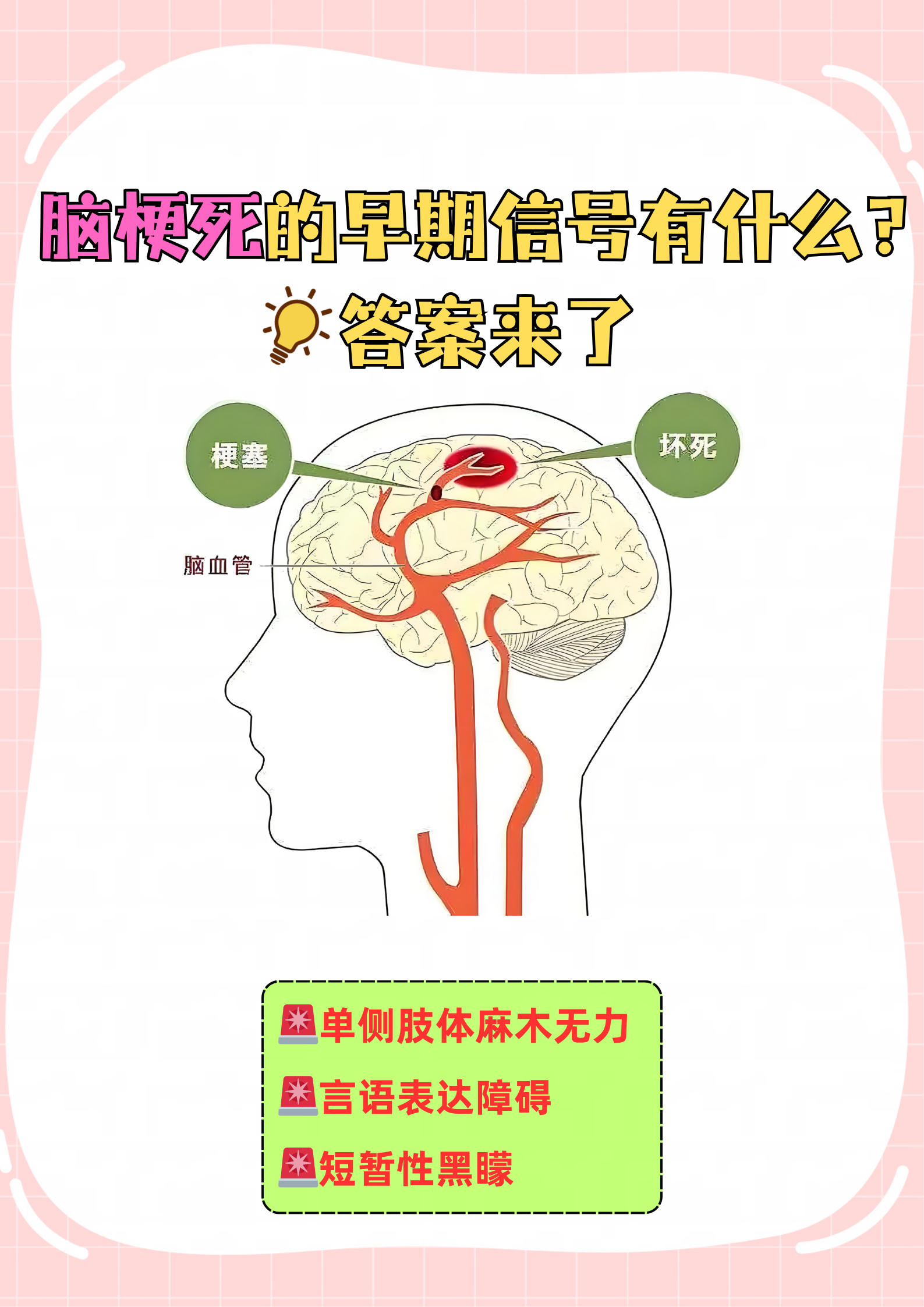脑梗死后遗症有哪些表现