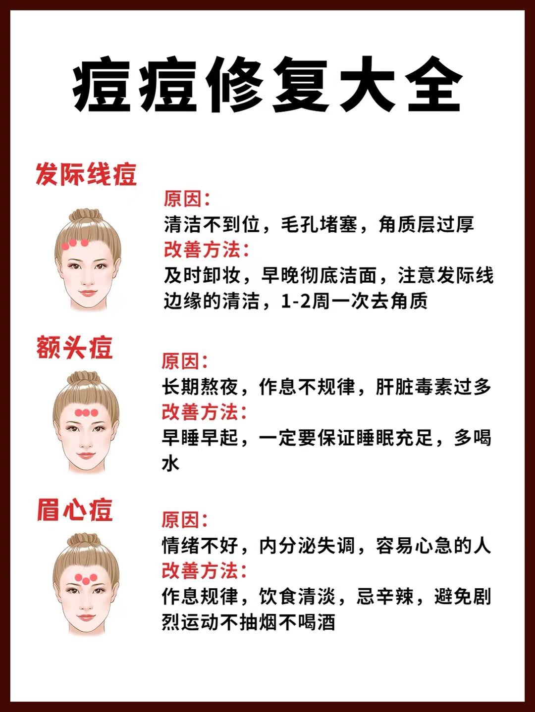 眉心长痘痘是怎么回事