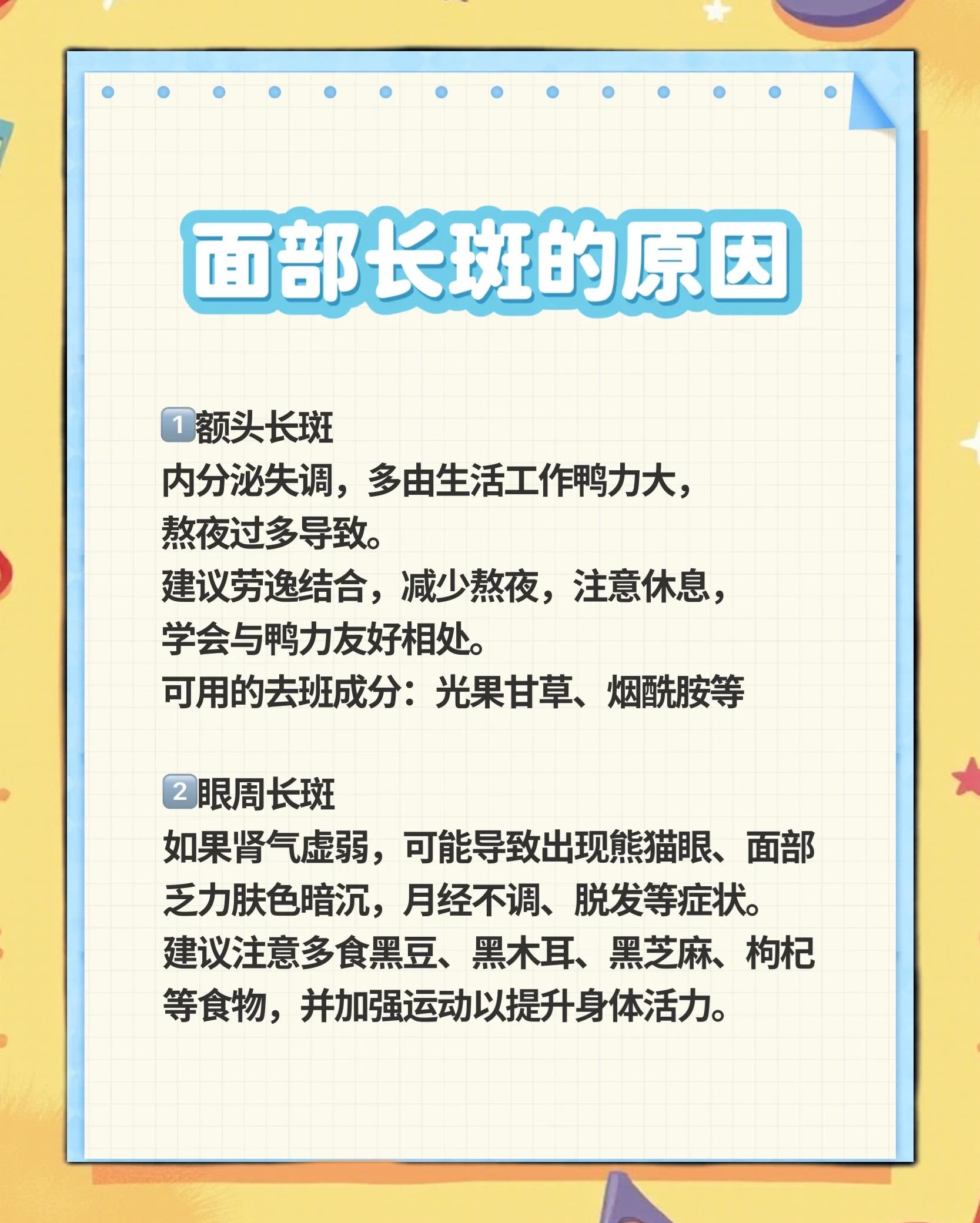 脸上长斑是什么原因导致的,