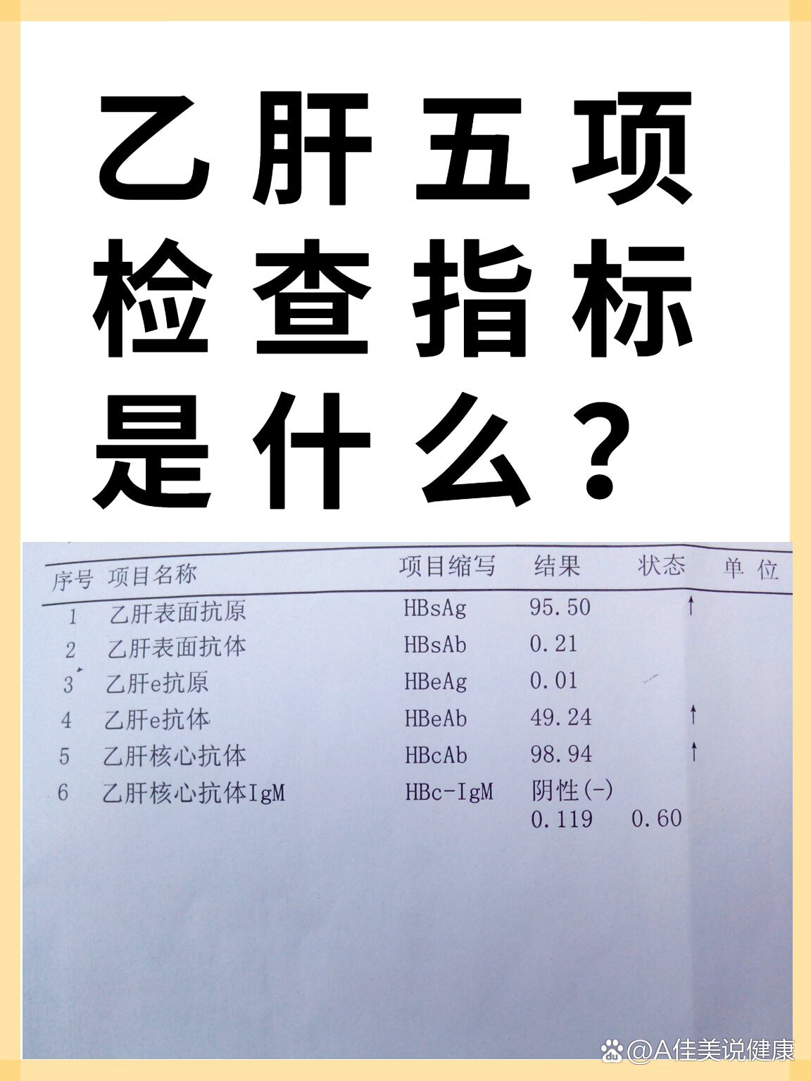 什么是乙肝五项指标