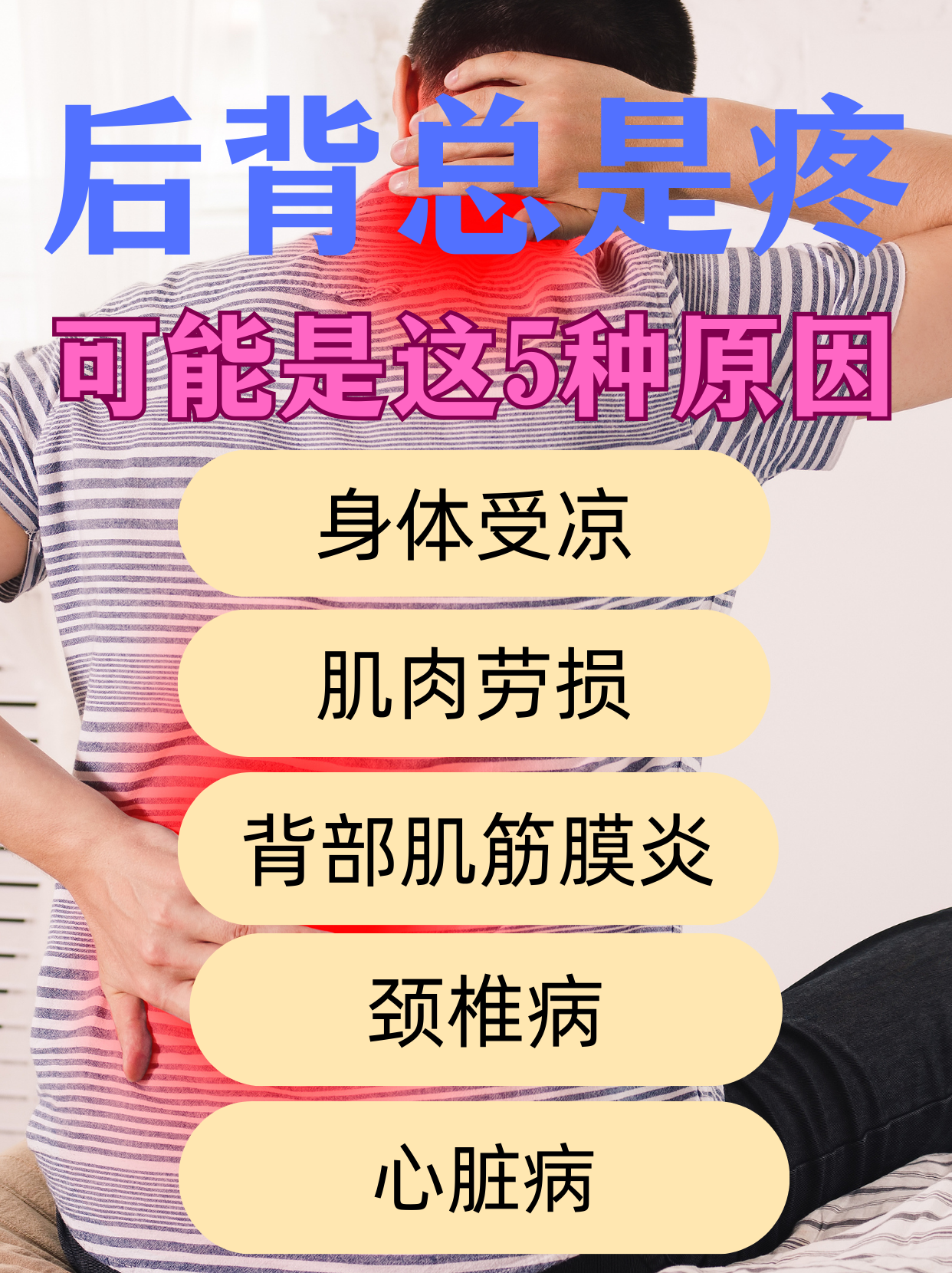 引起背部疼痛的原因