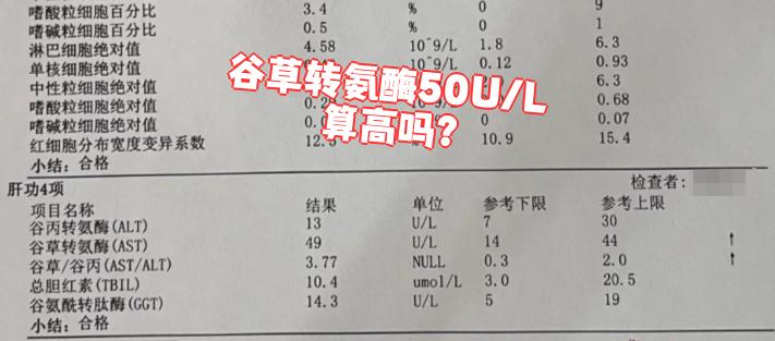 谷草转氨酶的正常值