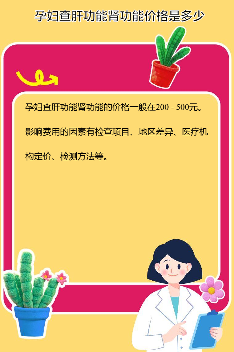 肾功能检查多少钱