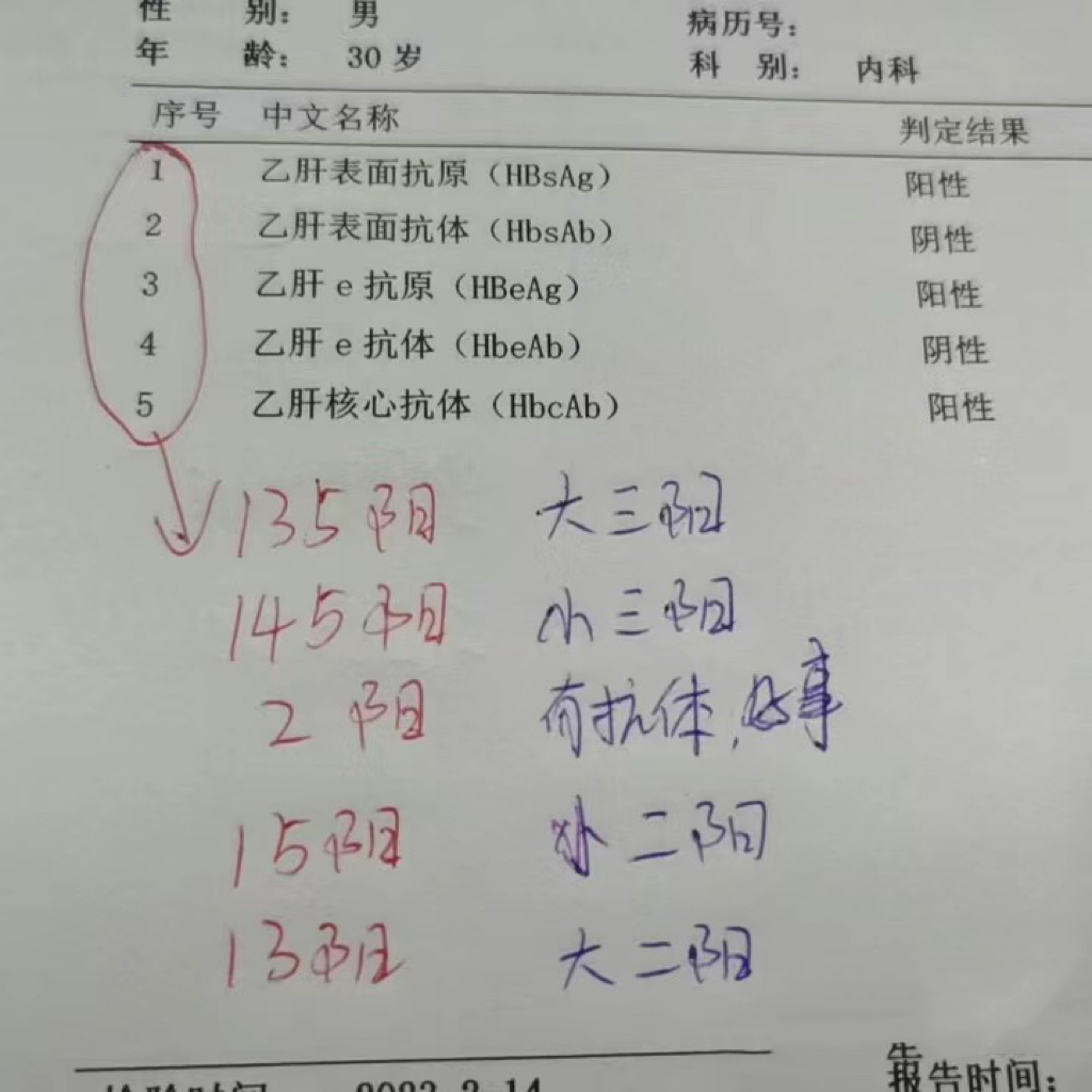 乙肝表面抗体数值偏高