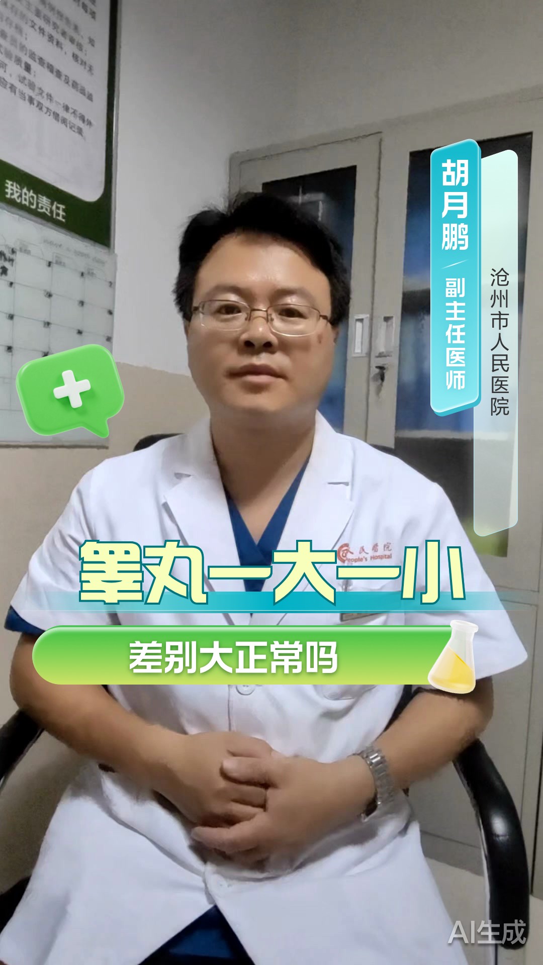 睾丸一大一小正常吗