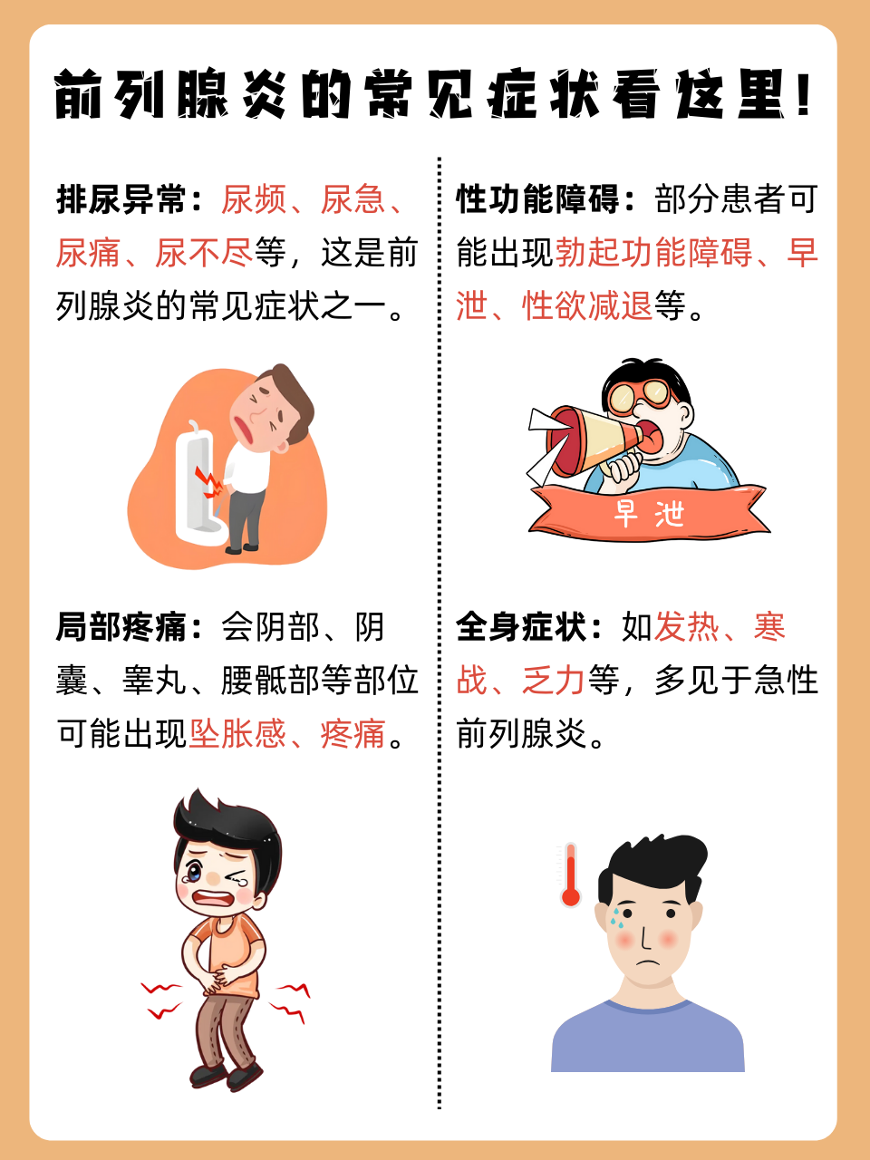 前列腺炎的症状是什么?