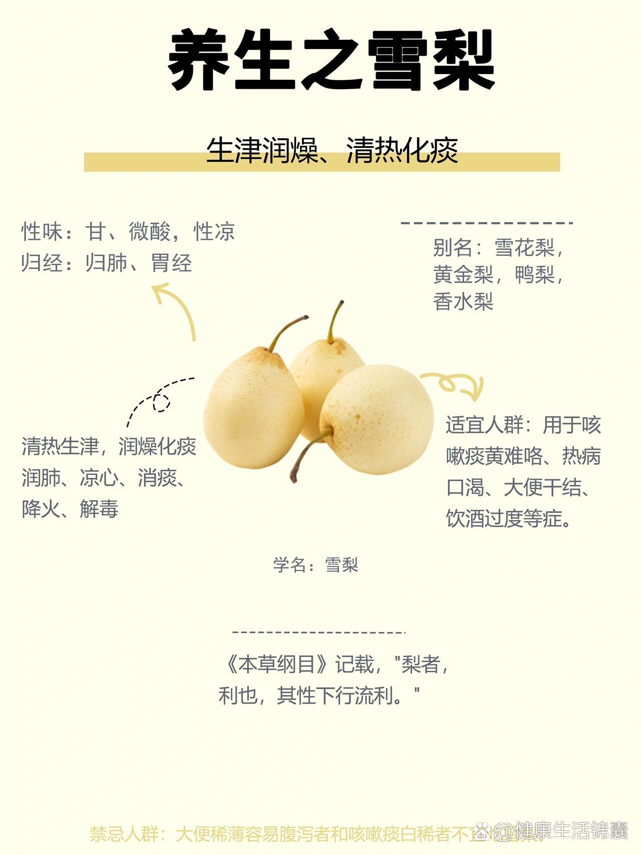 梨子的功效与作用有哪些?