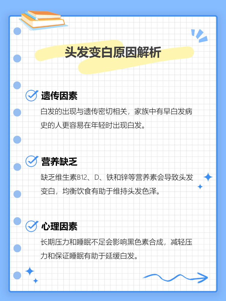 头发白了很多.是什么原因