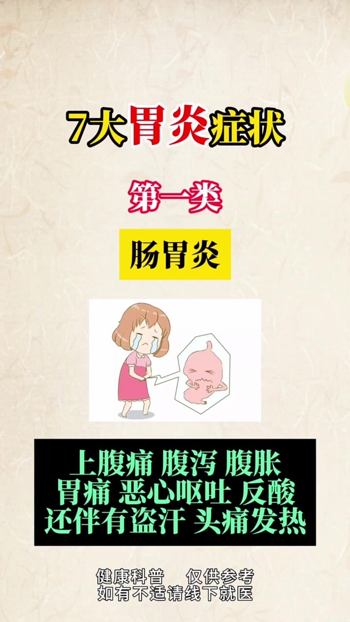 胃肠炎常见症状表现有什么