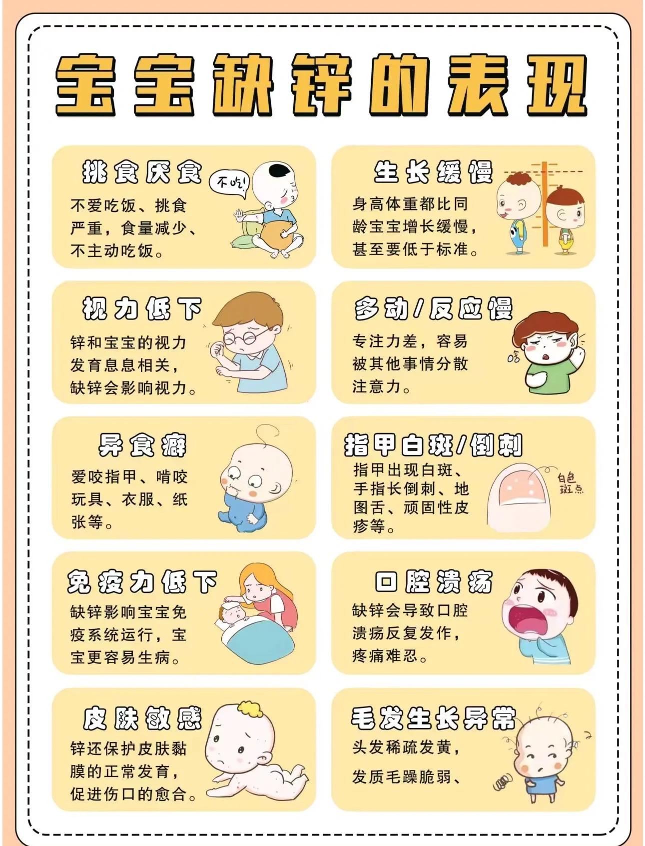 儿童缺锌该怎么补