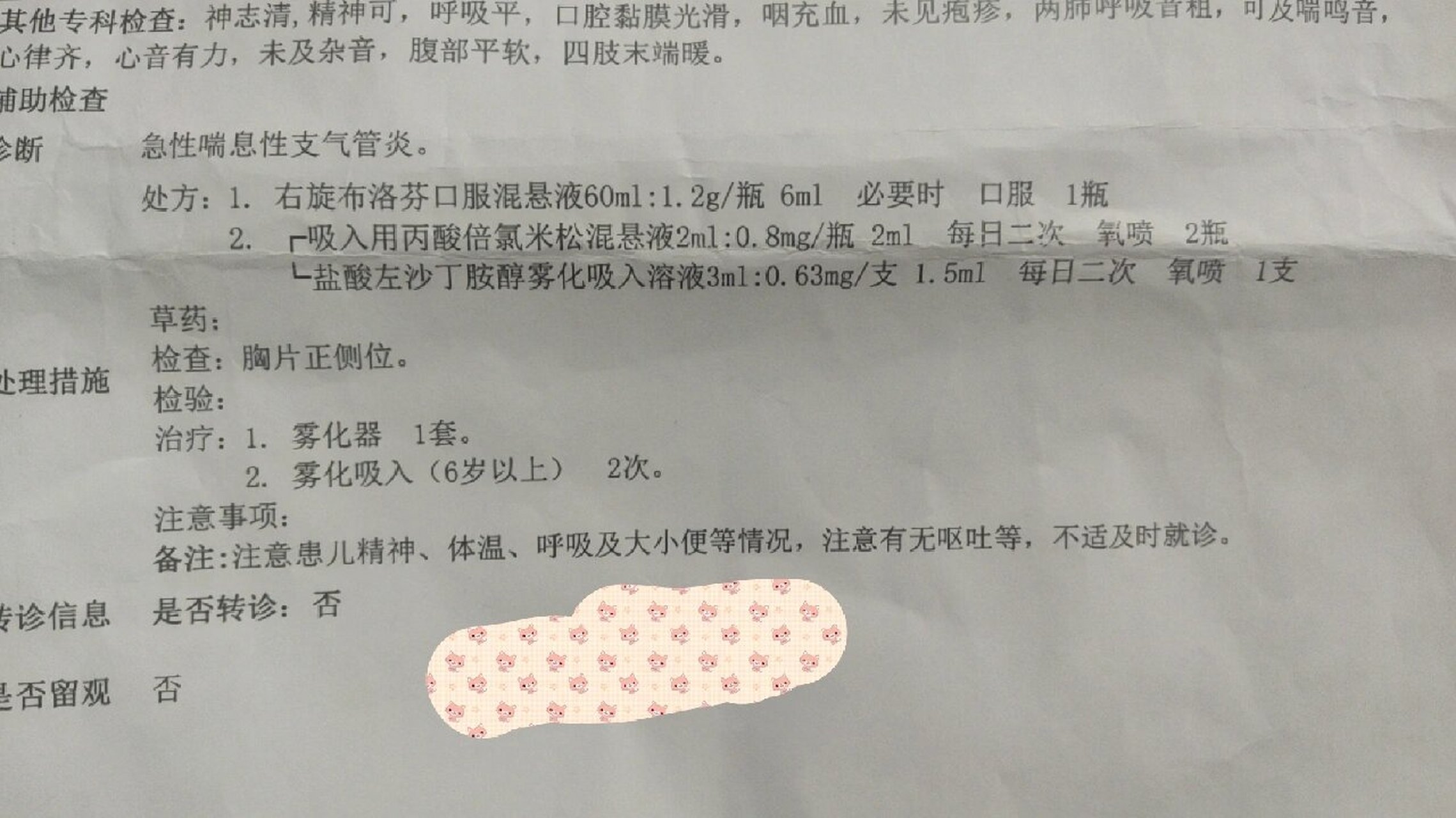 小儿喘息性支气管炎,