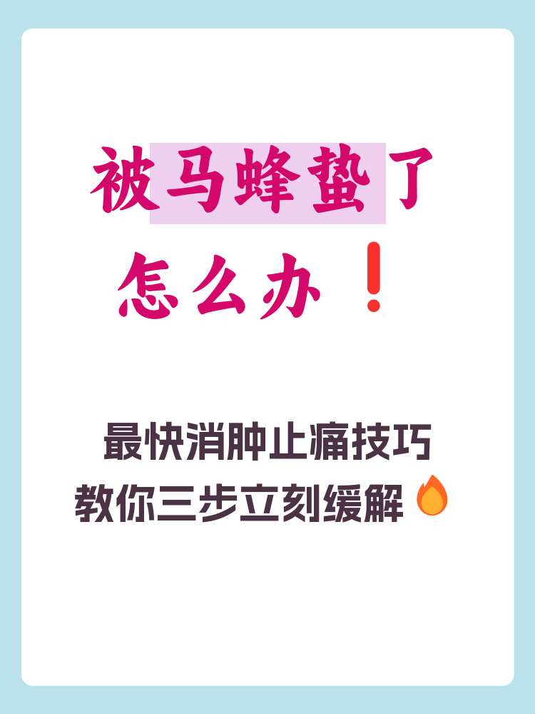 蜜蜂蛰了怎么办