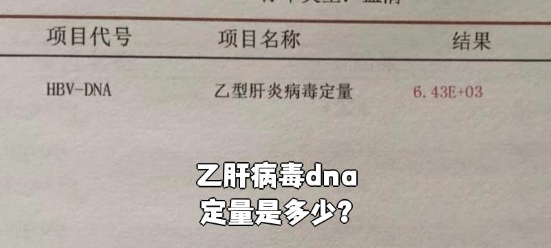 乙型肝炎病毒定量正常值是多少?