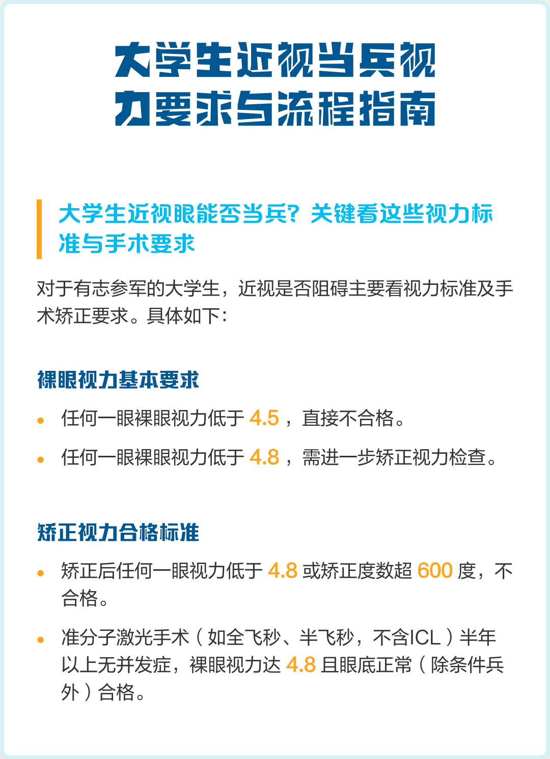 近视眼可以当兵吗