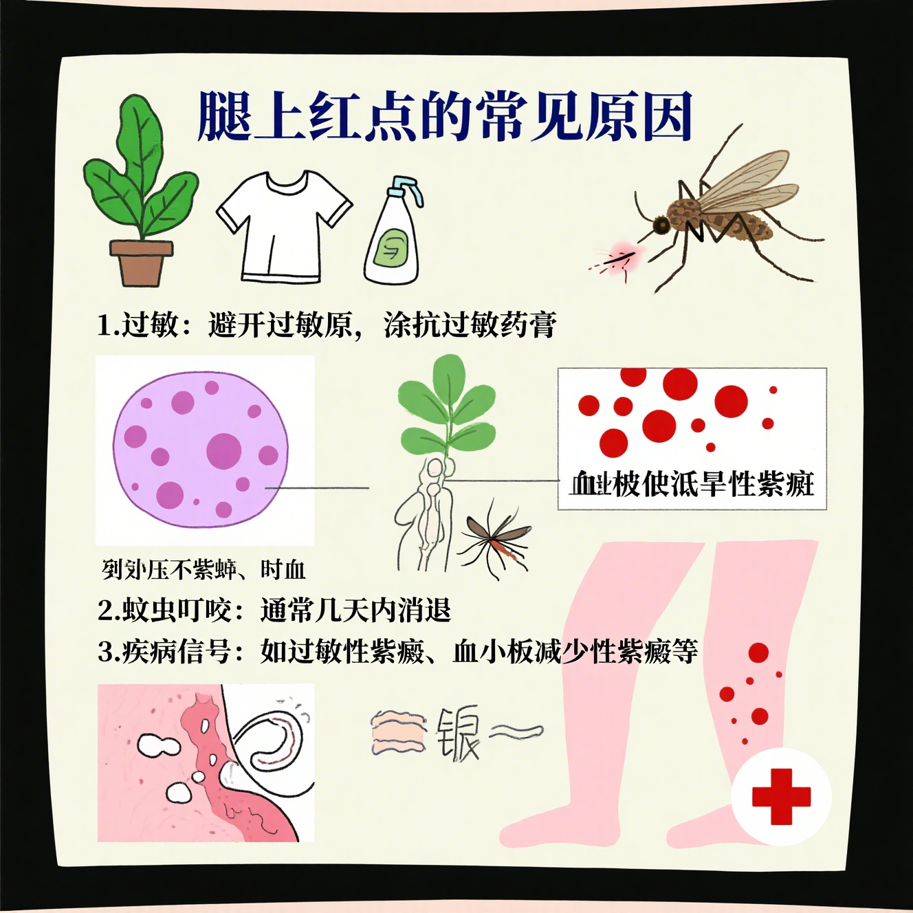 腿上突然长了好多小红点是怎么回事?