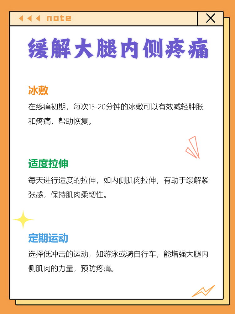 大腿内侧肌肉疼