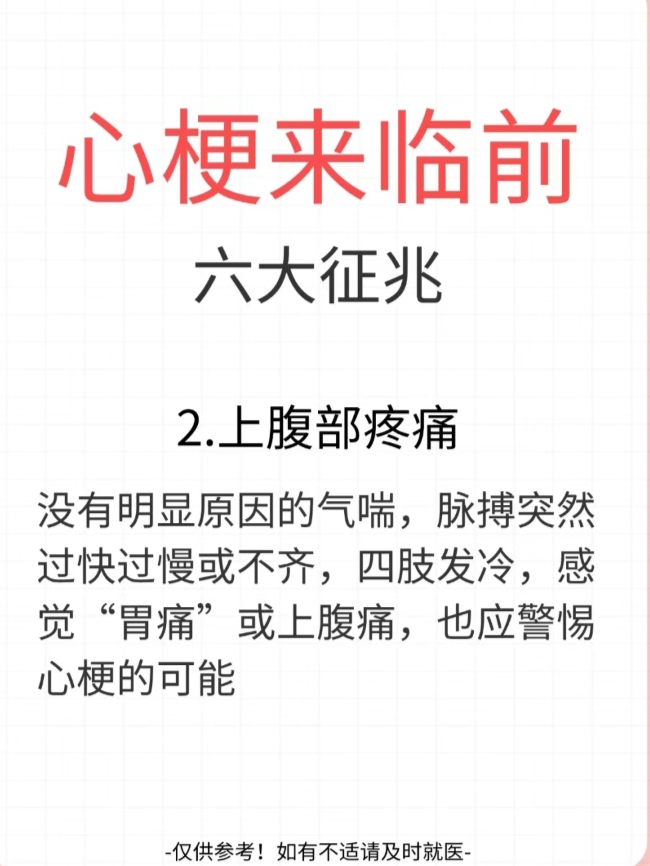 心肌梗塞的初期症状表现有哪些