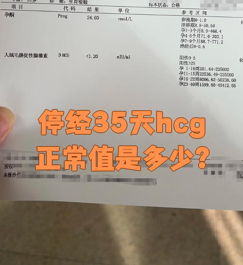 绒毛膜促性腺激素参考值是多少