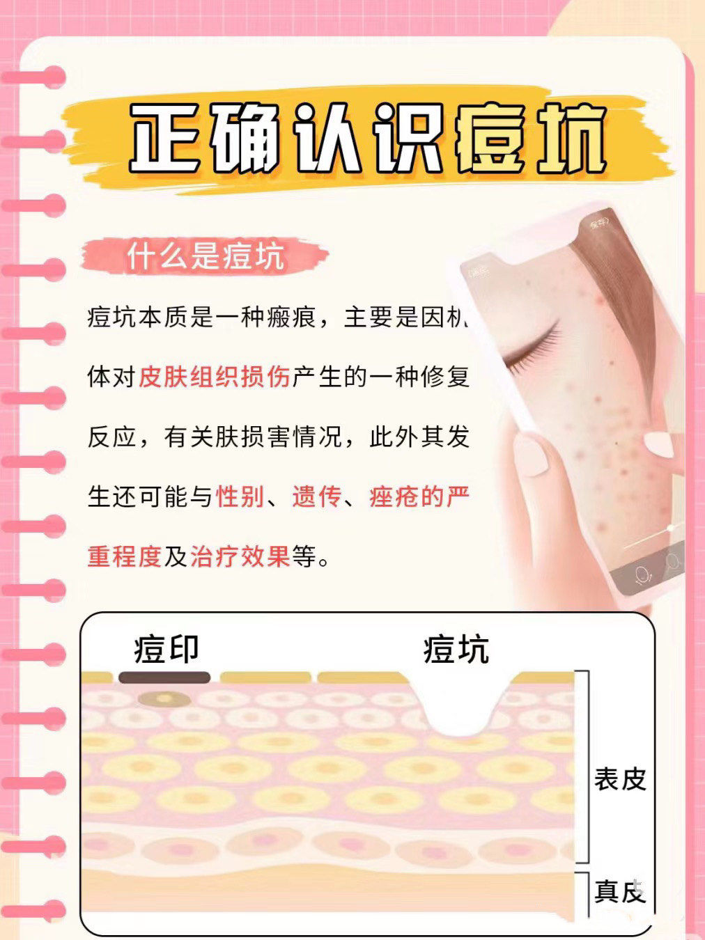 青春痘后留下的孔坑怎么办