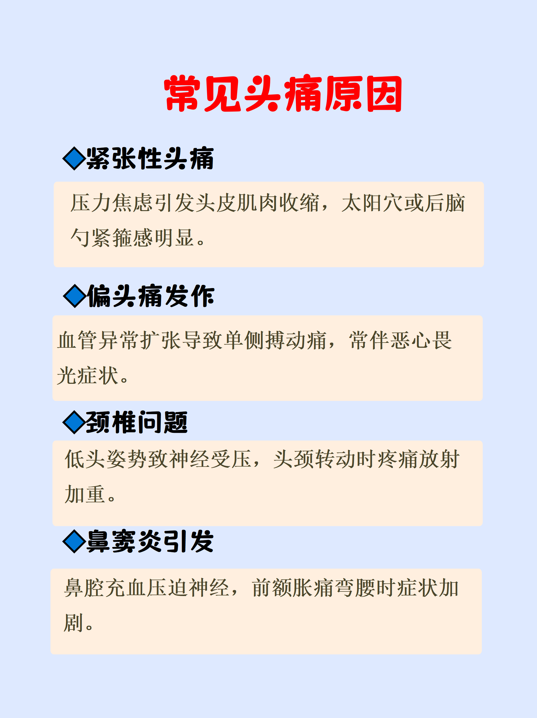 引起偏头痛的原因有哪些