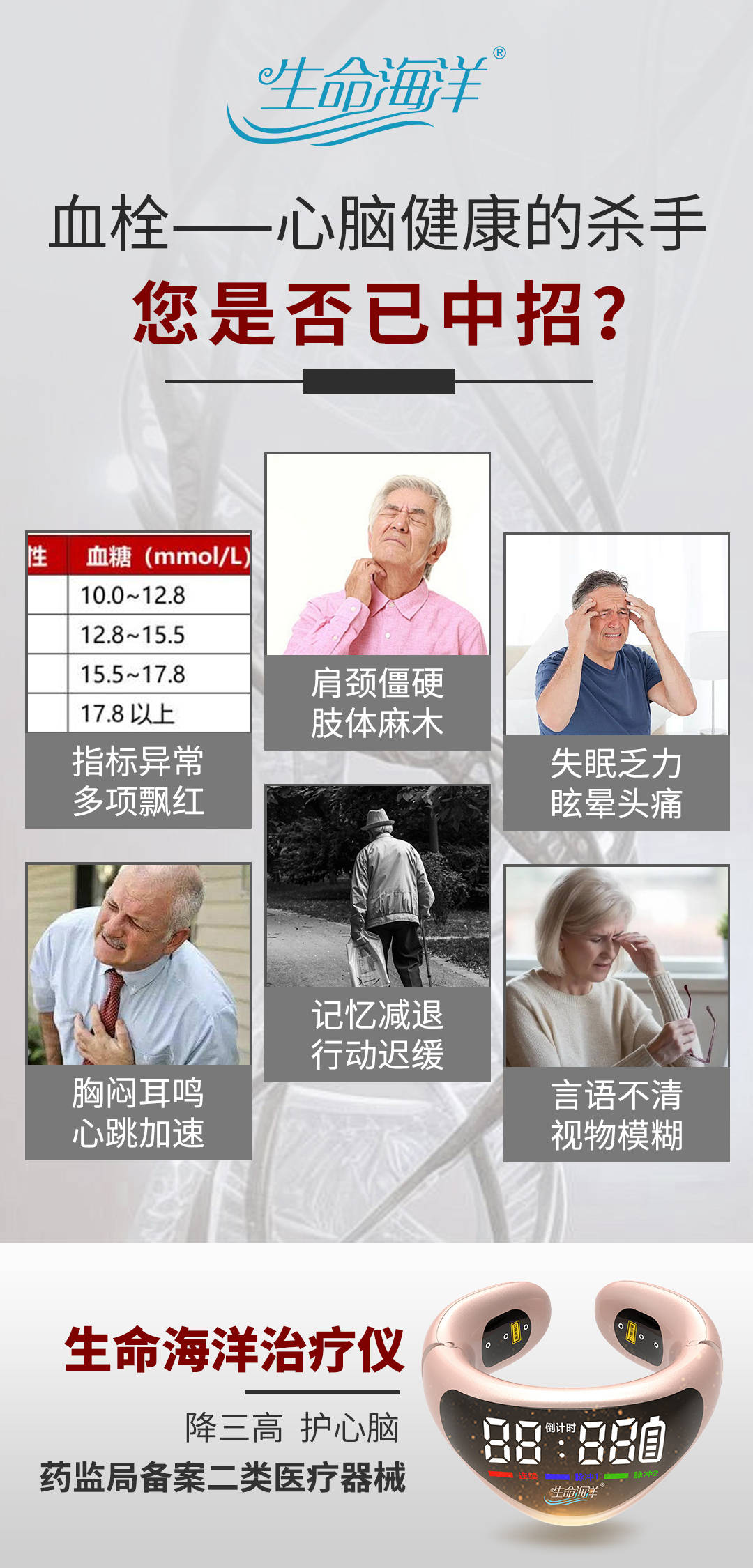 心脑血管病前期症状有哪些?